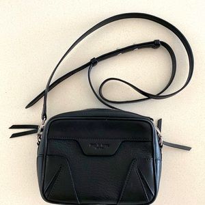 Rag & bone black leather camera bag